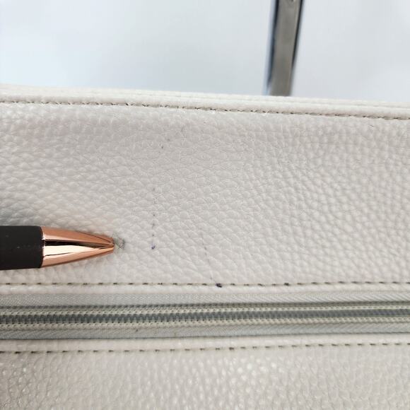 Stone Mountain Leather Purse 11x11x4 Nutmeg Brown White Pebbled Shoulder Bag - Picture 15 of 16